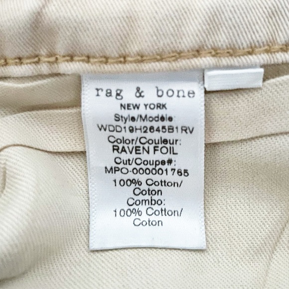 Rag & Bone Maya High Rise Ankle Straight Jeans in Raven Foil - Picture 5 of 7